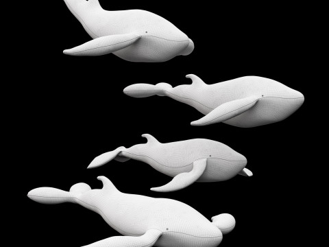 Whale soft toy 3D Model