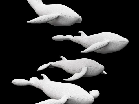 Whale soft toy 3D Model
