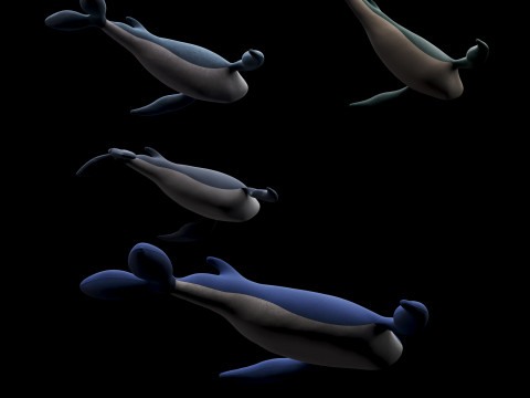 Whale soft toy 3D Model