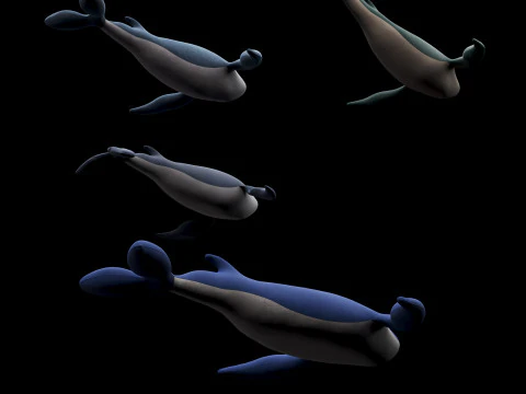 Whale soft toy 3D Model