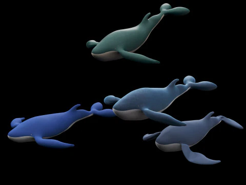 Whale soft toy 3D Model