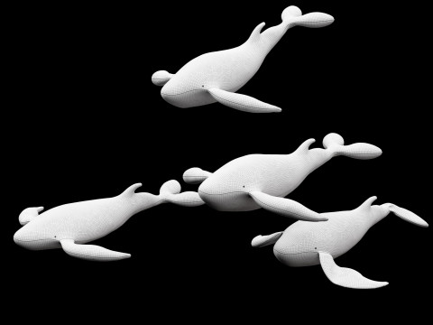 Whale soft toy 3D Model