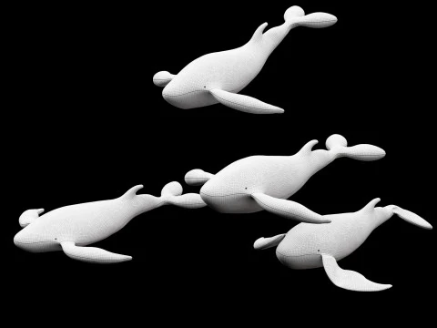 Whale soft toy 3D Model