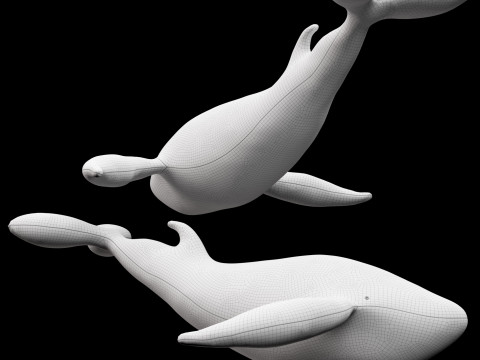 Whale soft toy 3D Model