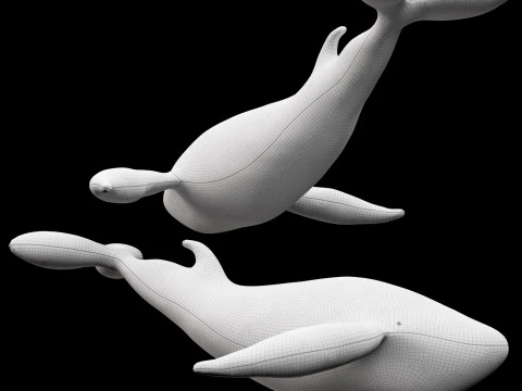 Whale soft toy 3D Model