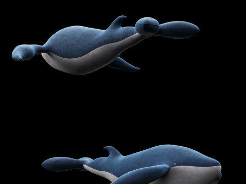 Whale soft toy 3D Model