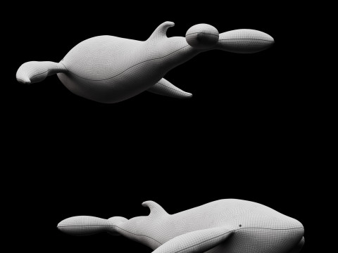 Whale soft toy 3D Model