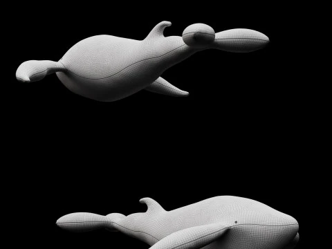 Whale soft toy 3D Model