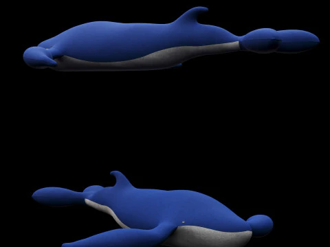Whale soft toy 3D Model