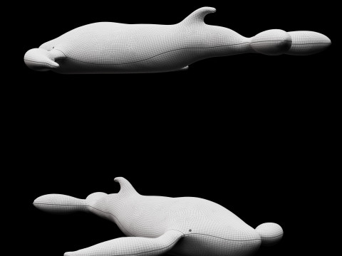 Whale soft toy 3D Model