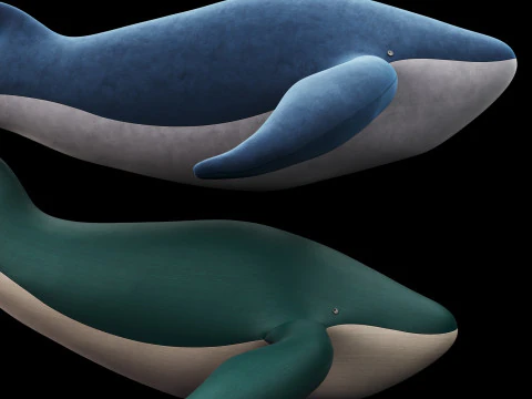 Whale soft toy 3D Model