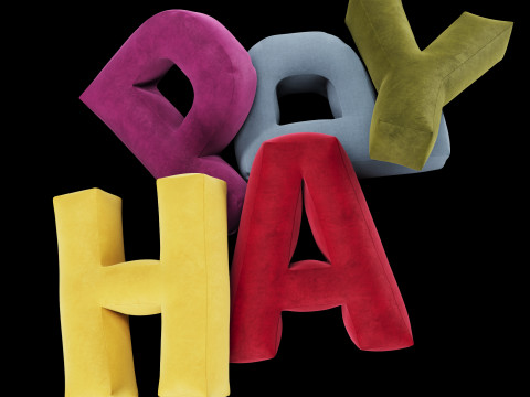 Happy pillow set Modelo 3D