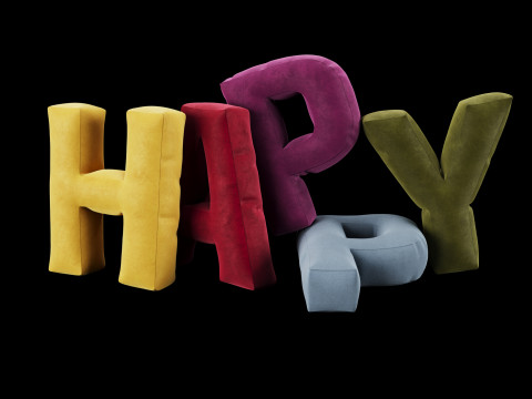 Happy pillow set Modelo 3D
