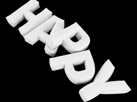 Happy pillow set Modelo 3D