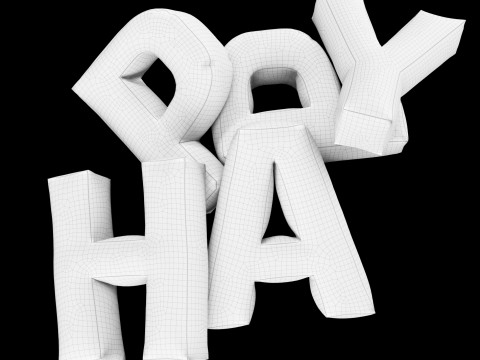 Happy pillow set Modelo 3D