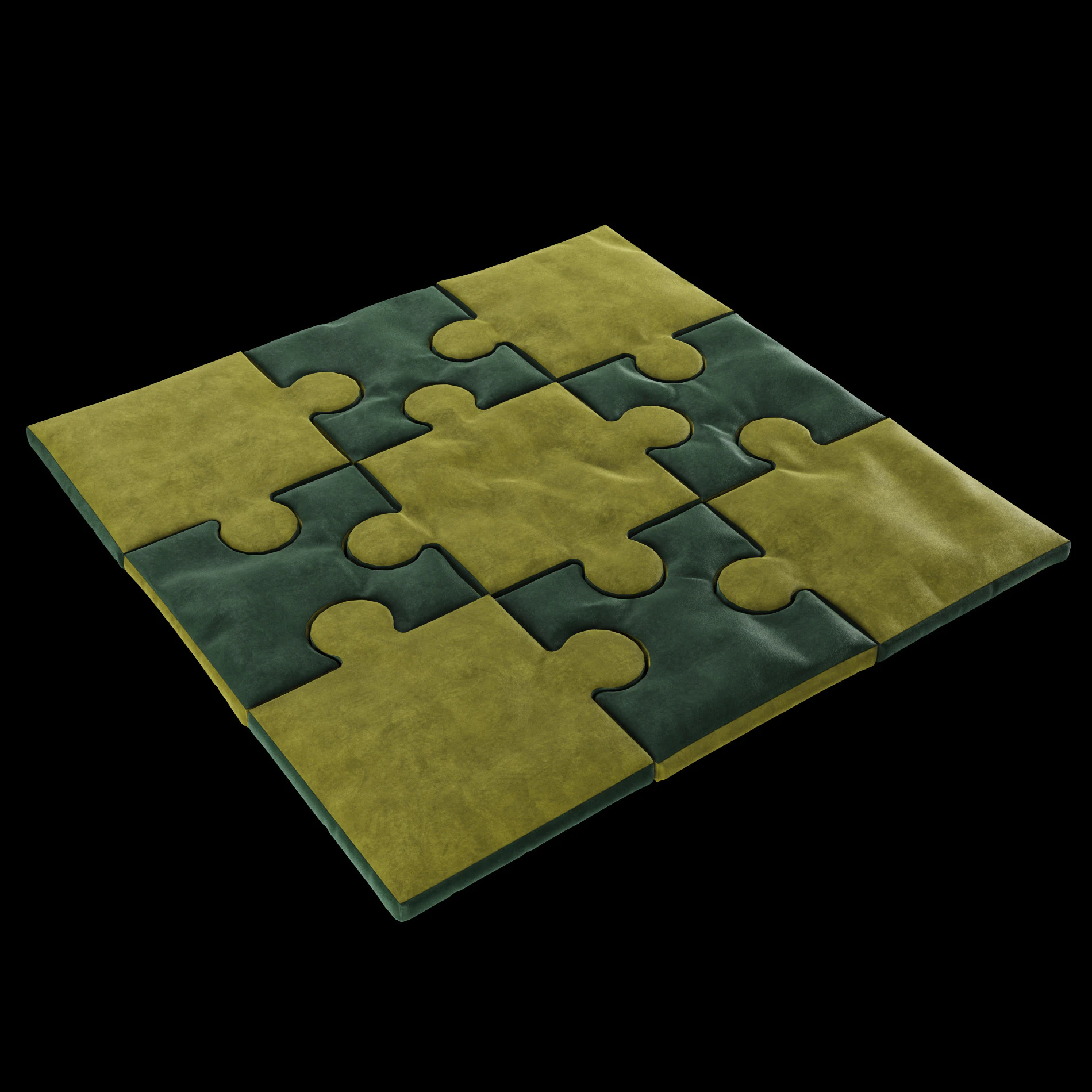 Puzzle pillow 3D Model .c4d .max .obj .3ds .fbx .stl .blend 