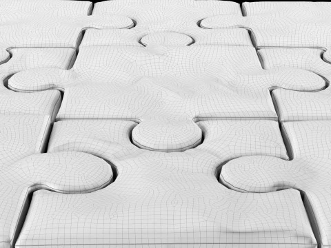 Puzzle pillow 3D Model