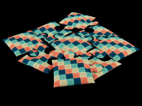Puzzle pillow 2 Modelo 3D