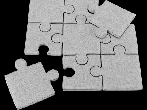 Puzzle pillow 3 Model 3D