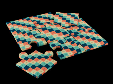 Puzzle pillow 3 Model 3D