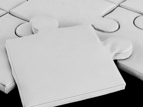 Puzzle pillow 3 Model 3D