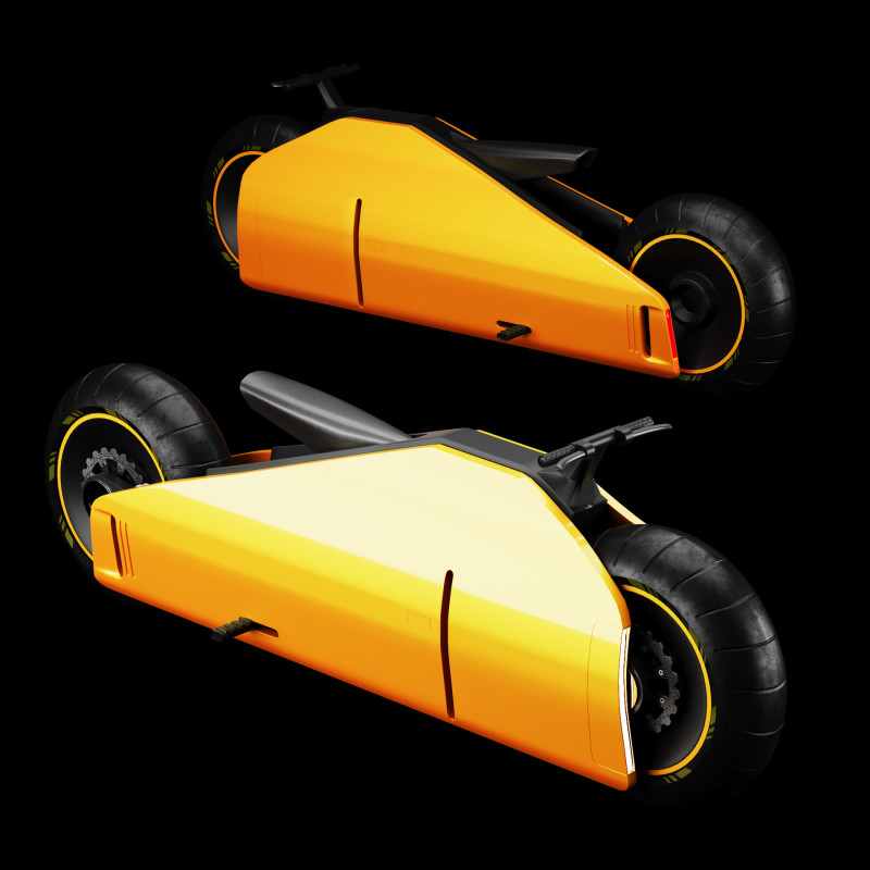 Concept motorcycle 2 3D Model .c4d .max .obj .3ds .fbx .stl .blend