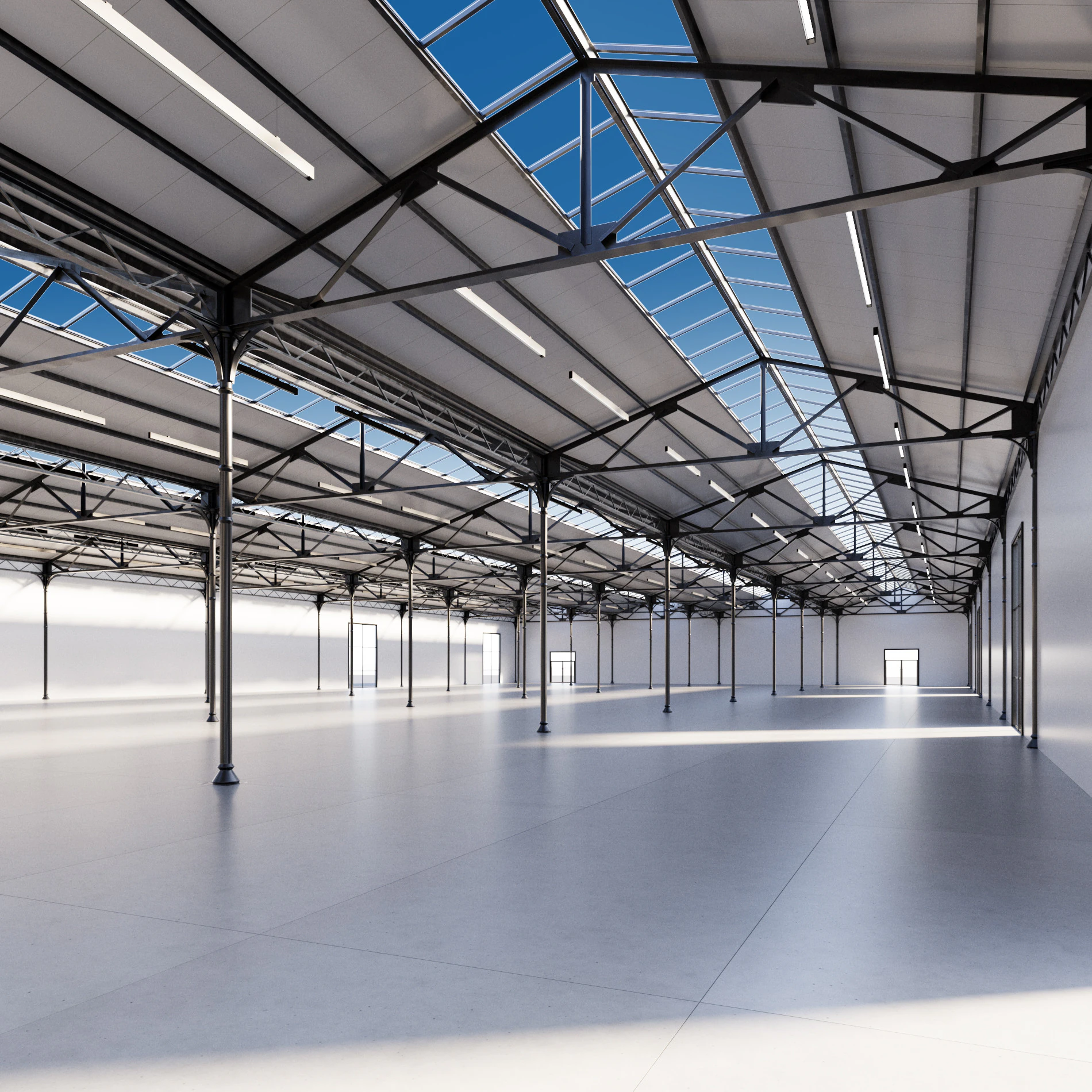 Industrial buildin with interior 1 3D Model .c4d .max .obj .3ds .fbx .stl .blend