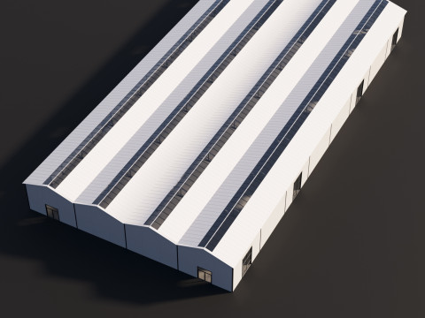 Industrial buildin with interior 1 Modello 3D