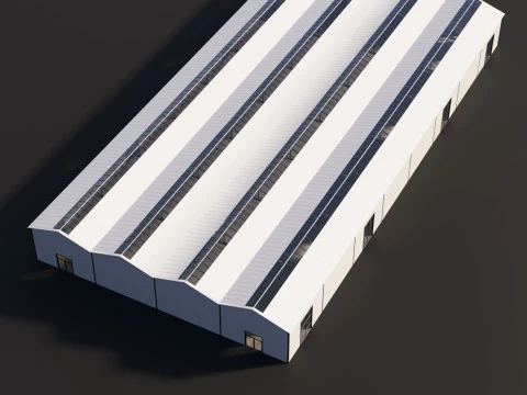 Industrial buildin with interior 1 3D Model