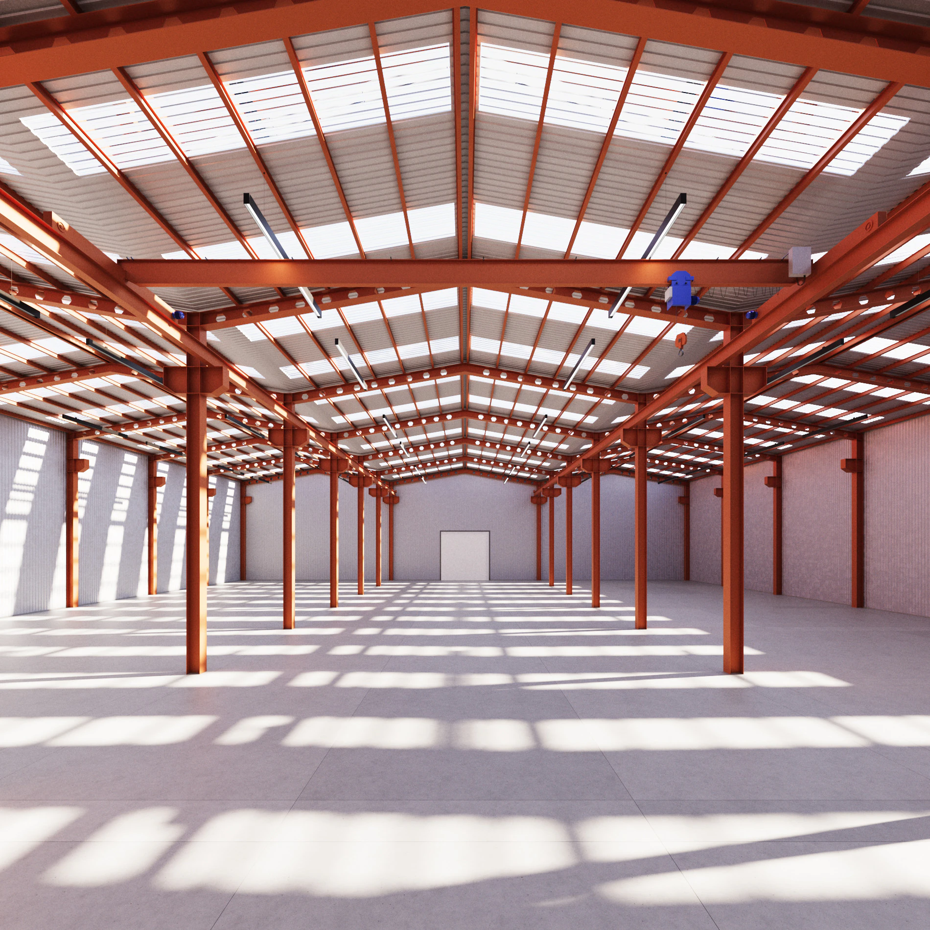 Industrial buildin with interior 2 3D Model .c4d .max .obj .3ds .fbx .stl .blend