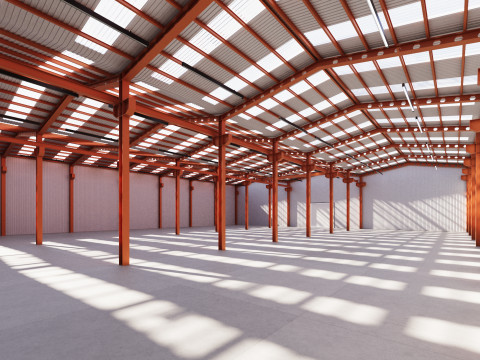 Industrial buildin with interior 2 Modelo 3D