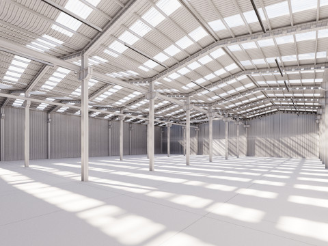 Industrial buildin with interior 2 Modelo 3D