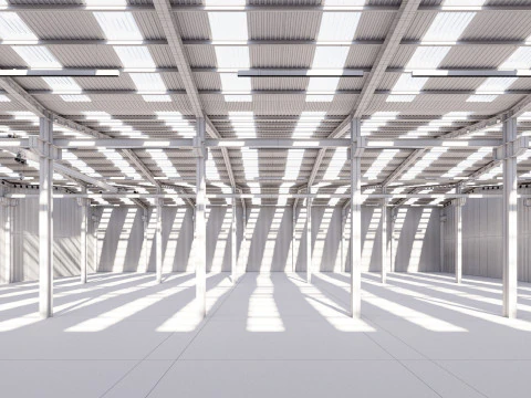 Industrial buildin with interior 2 3D Model