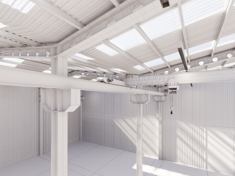 Industrial buildin with interior 2 Modelo 3D