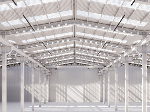 Industrial buildin with interior 2 Modelo 3D