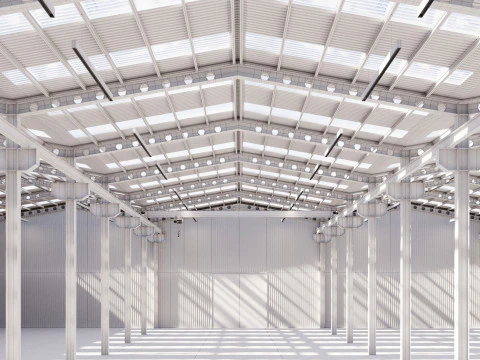 Industrial buildin with interior 2 3D Model
