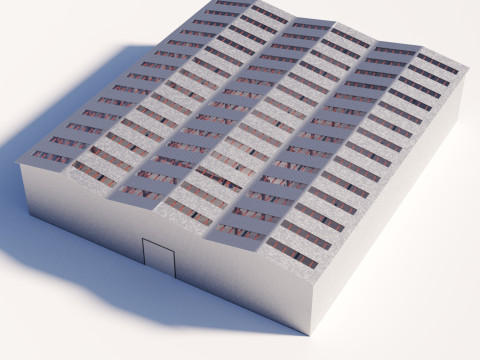 Industrial buildin with interior 2 Modelo 3D