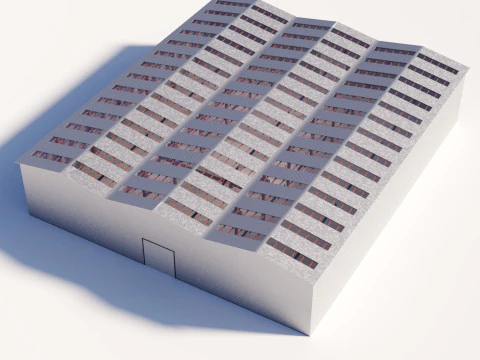 Industrial buildin with interior 2 3D Model