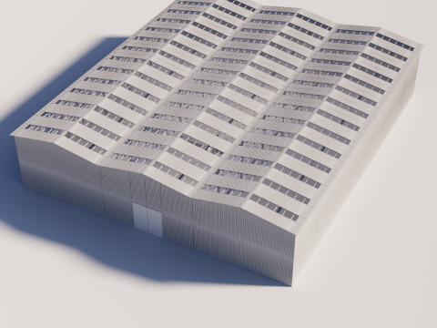 Industrial buildin with interior 2 Modelo 3D