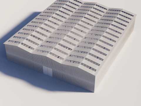 Industrial buildin with interior 2 3D Model