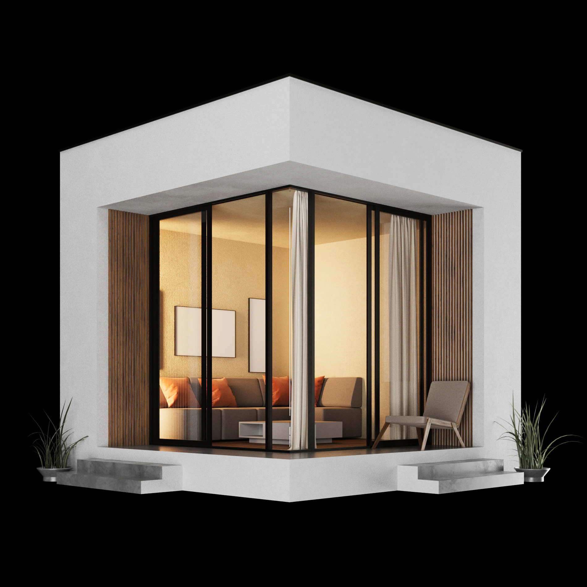 Garden room 1 3D Model .c4d .max .obj .3ds .fbx .stl .blend 