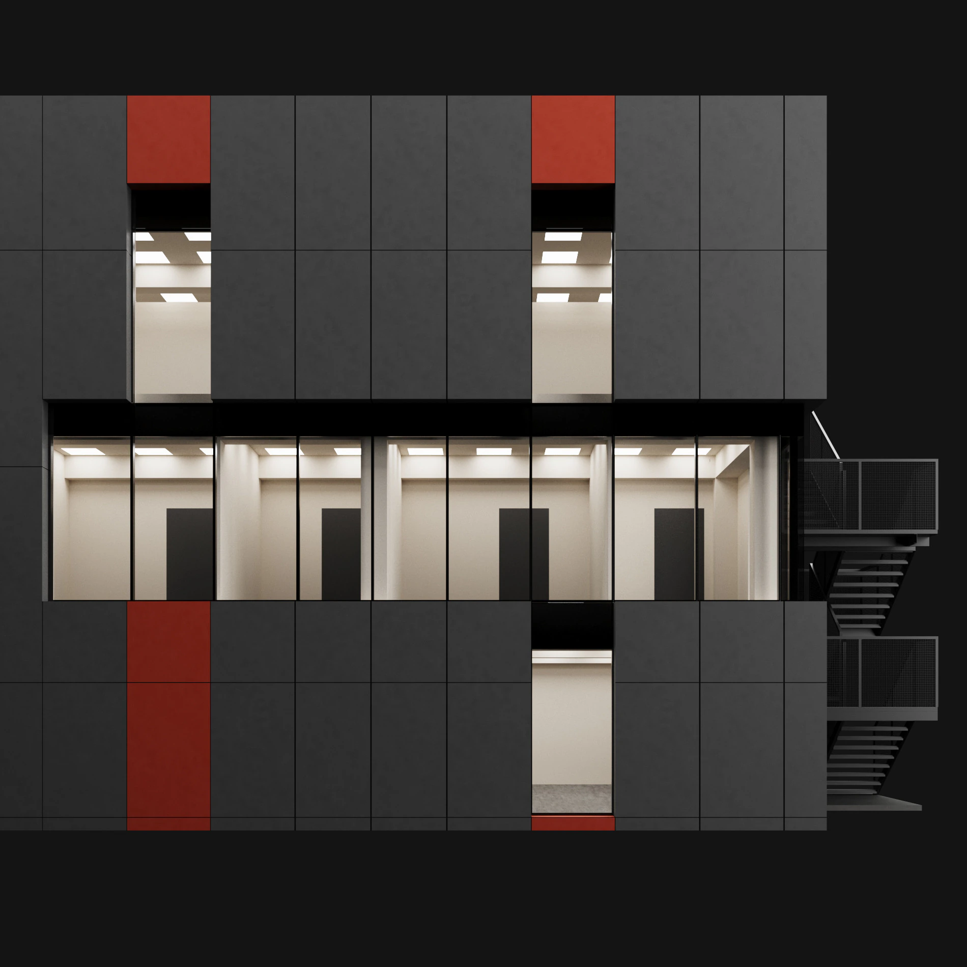 Office building 1 3D Model .c4d .max .obj .3ds .fbx .stl .blend 