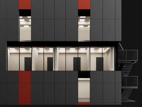 कार्यालय भवन 1 3D मॉडल