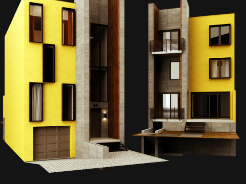 Town house 1 3D 모델