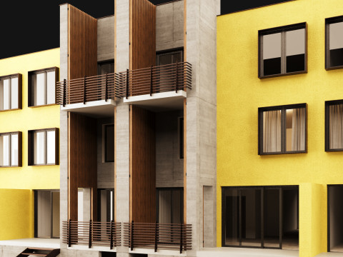 Town house 1 Model 3D