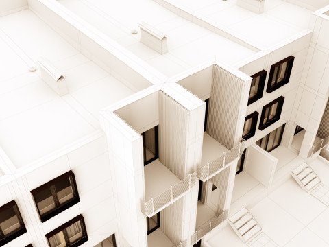 Town house 1 Model 3D