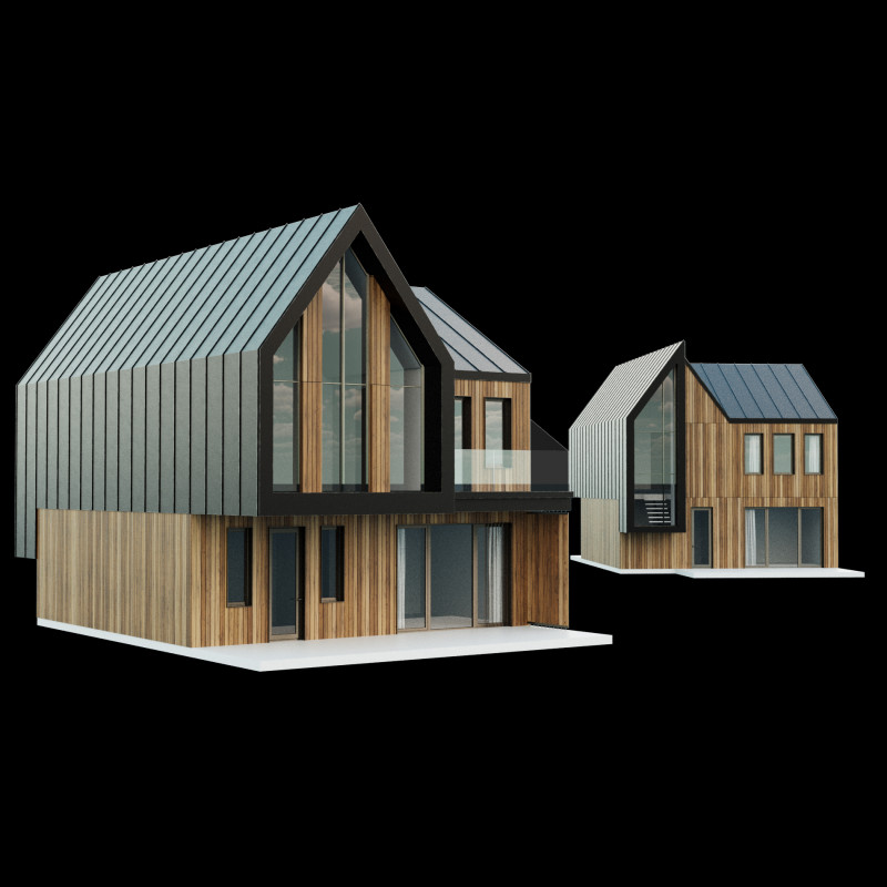 Town house 2 3D Модель .c4d .max .obj .3ds .fbx .stl .blend