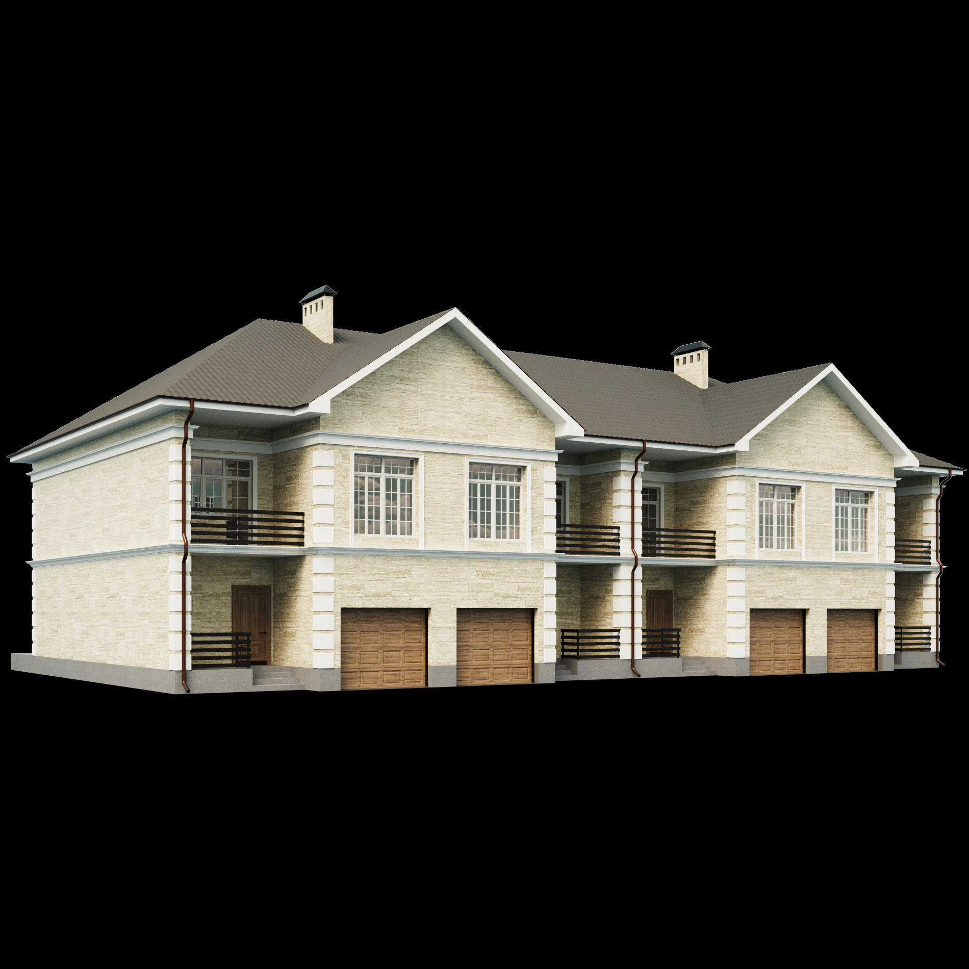 Town house 3 3D Model .c4d .max .obj .3ds .fbx .stl .blend 