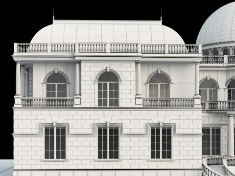 Villa classique Modèle 3D
