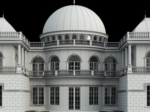 Villa classique Modèle 3D